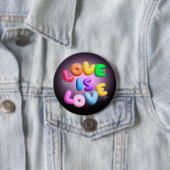 Love Is Love 3D-Regenbogen-Stolz-Button Button (Beispiel)