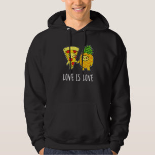Love Is Love Foodie Pepperoni Ananas Pizza Hoodie