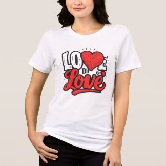 LOVE IS LOVE, Graffiti Style Art Unisex Soft style Tri-Blend Shirt