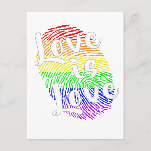 Love is Love | LGBTQ+ Pride Postkarte (Vorderseite)