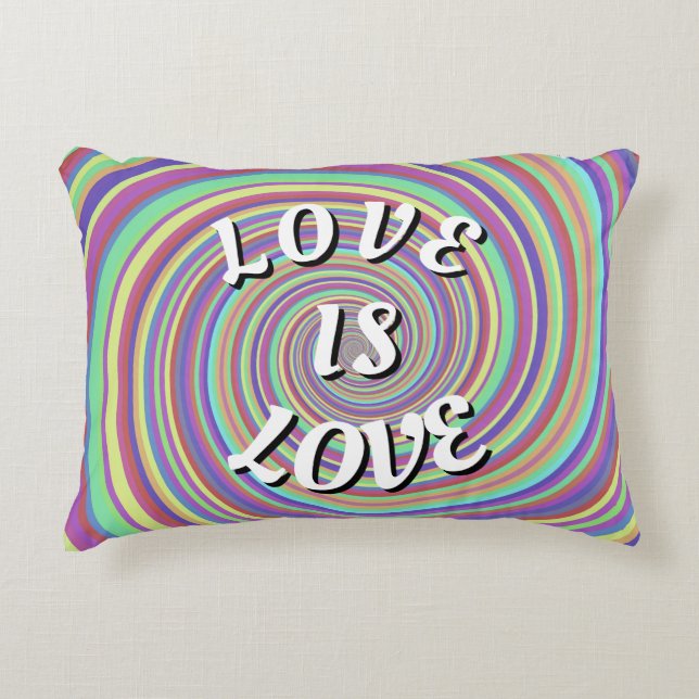Love Is Love Pride Accent Pillow Dekokissen (Vorderseite)