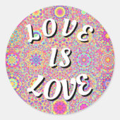Love Is Love Pride Classic Round Sticker (Vorderseite)