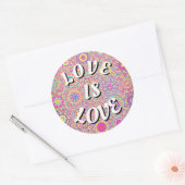 Love Is Love Pride Classic Round Sticker (Umschlag)
