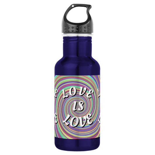 Love Is Love Pride Edelstahlflasche (Vorderseite)