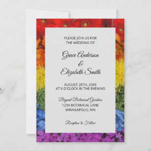 Love Is Love Pride Florale Hochzeitseinladung Einladung