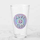 Love Is Love Pride Glas (Vorderseite)