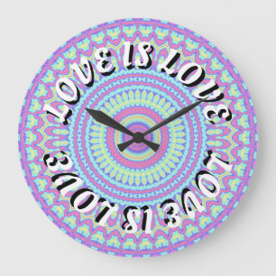 Love Is Love Pride Große Wanduhr