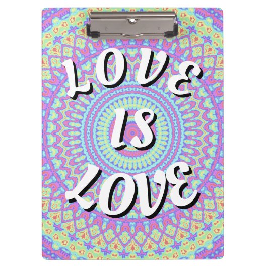 Love Is Love Pride Klemmbrett (Vorderseite)
