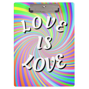 Love Is Love Pride Klemmbrett