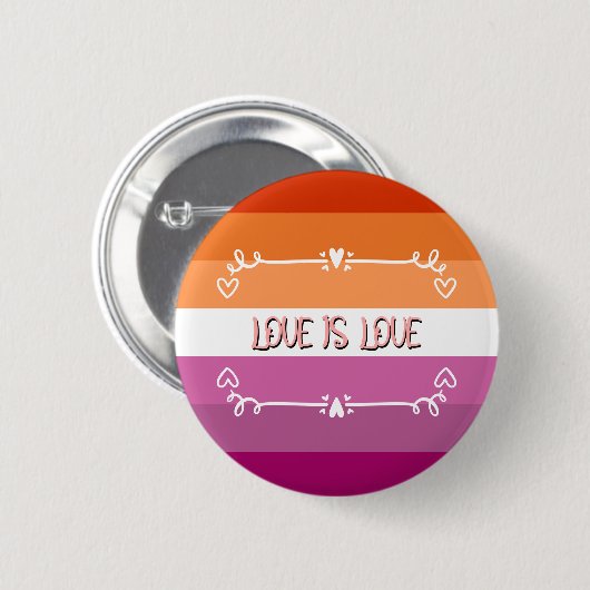 Love is Love Pride Monat Button (Vorne & Hinten)