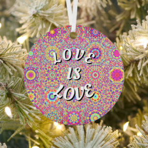 Love Is Love Pride Ornament Aus Metall