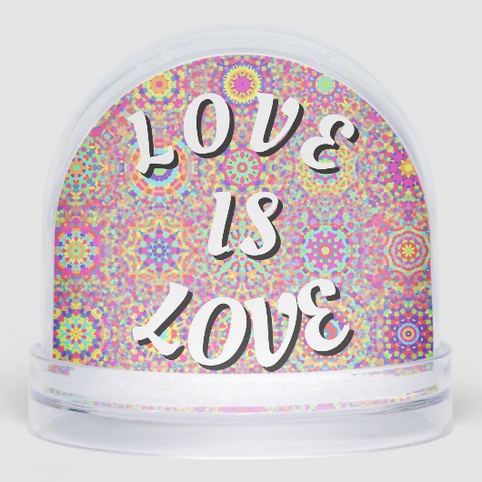 Love Is Love Pride  Phone Ring Stand Schneekugeln (Vorderseite)