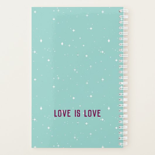 LOVE IS LOVE Pride Planner Planer (Rückseite)