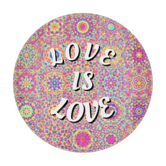 Love Is Love Pride Schneidebrett (Vorderseite)