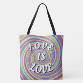 Love Is Love Pride Tote Bag Tasche (Rückseite)