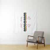 Love is Love Rainbow LGBTQ Tapestry Wandteppich (Beispiel (Horizontal))