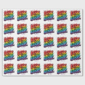 Love Is Love - Rainbow Pride Quote Art  Geschenkpapier (Flach)