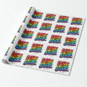 Love Is Love - Rainbow Pride Quote Art  Geschenkpapier (Ungerollt)