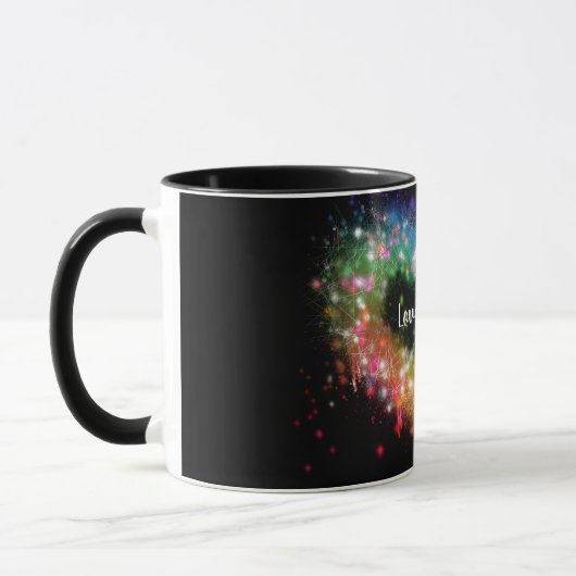 Love is love | spray paint rainbow heart | pride tasse (Links)