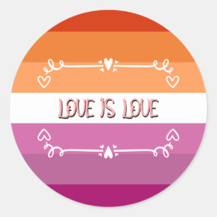 Love is Love Stolzmonat Runder Aufkleber