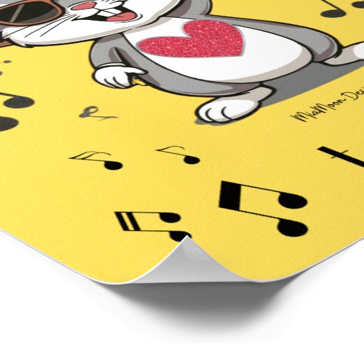 LOVE IS MORE POWERFUL THAN HATE BUNNY POSTER (Ecke)