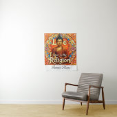 LOVE IS MY RELIGION WALL ART TAPESTRY WANDTEPPICH (Beispiel)