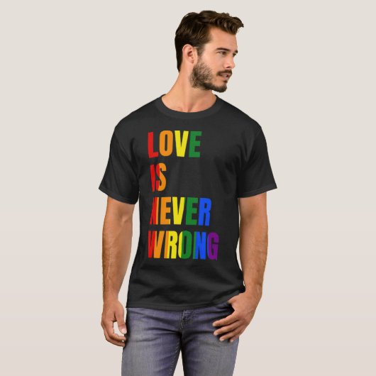 Love Is Never Wrong (LGBT) -standard-scale-4_00x T-Shirt (Vorne ganz)