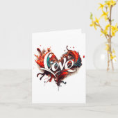 Love Is On Valentines Day  Karte (Gelbe Blume)