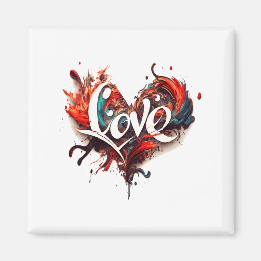 Love Is On Valentines Day  Magnet (Vorne)