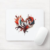 Love Is On Valentines Day Mousepad (Mit Mouse)