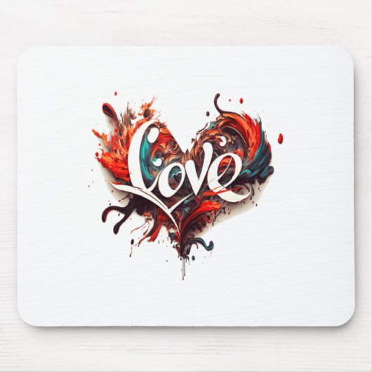 Love Is On Valentines Day Mousepad (Vorne)