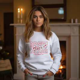 Love Is Patient | Bible Verse | Christian For Her Sweatshirt