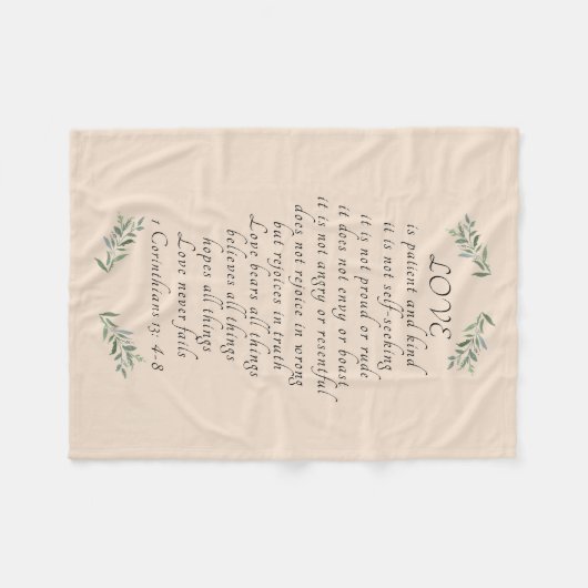 Love is patient fleecedecke (Vorderseite (Horizontal))