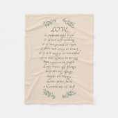 Love is patient fleecedecke (Vorderseite)