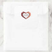 Love Is Patient Refined Aesthetic  Quadratischer Aufkleber (Tasche)