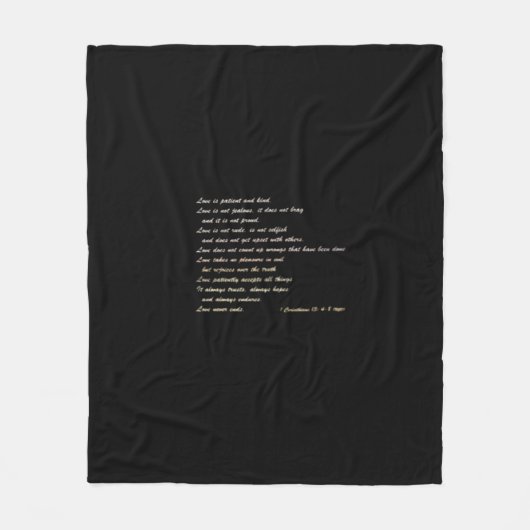 Love Is Patient Simple Inspirational Design  Fleecedecke (Vorderseite)