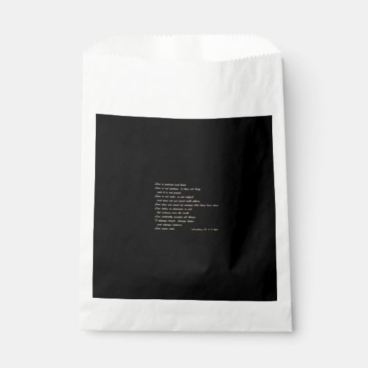 Love Is Patient Simple Inspirational Design Geschenktütchen (Vorderseite)