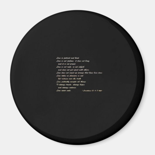 Love Is Patient Simple Inspirational Design  Magnet (Vorne)