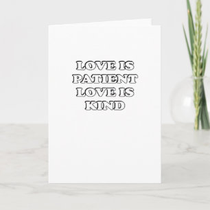 Love Is Patient Subtle Design  Karte
