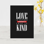 Love Is Patient Timeless Inspirational Style  Karte (Gelbe Blume)