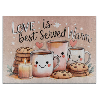 Love is served Best WARM Schneidebrett