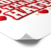 Love Is Stronger Than Hate Valentine Poster – Red  (Ecke)