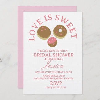 Love is sweet donuts Bridal Shower Einladung