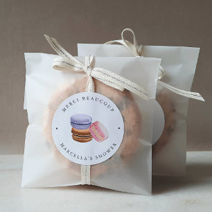 Love Is Sweet (Macaron) Brautparty Runder Aufkleber