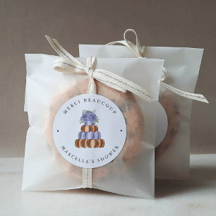 Love Is Sweet (Macaron) Brautparty Runder Aufkleber