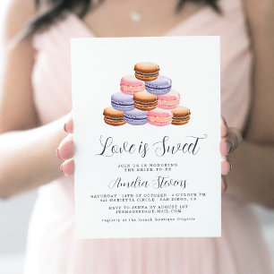 Love Is Sweet (Macaron) Hochzeitsdusche-Einladun Einladung