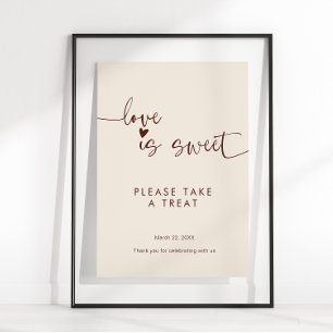 Love Is Sweet Please Take A Treat Boho Poster