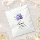 Love Is Sweet Purple Blooms Eucalyptus Wedding Geschenktütchen (Ausgeschnitten)
