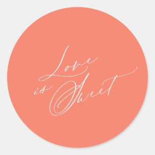 Love is Sweet – Romantisch Runder Aufkleber