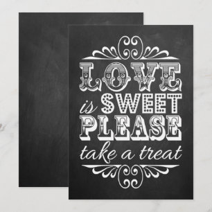 Love Is Sweet - Schultafel-Hochzeitsschild